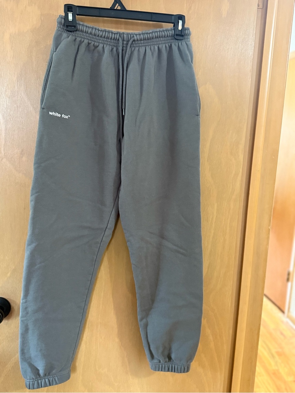 White fox Gray Drawstring Sweatpants